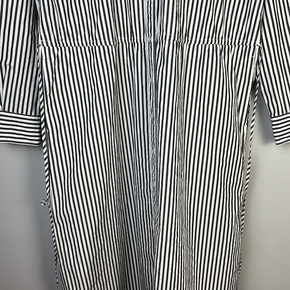 Everlane Supima Cotton Midi Collared Shirt Dress Size Medium Relaxed Fit Pockets - Picture 5 of 16